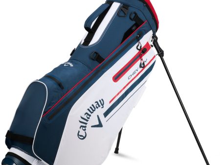 Callaway Chev Dry Waterproof Stand Bag - White Navy Red Cheap