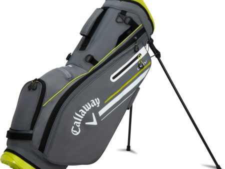 Callaway Chev Stand Bag - Charcoal Florescent Yellow Online