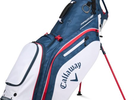 Callaway Fairway 14 Stand Bag - Navy Houndstooth White Red Hot on Sale