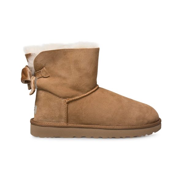 UGG Mini Bailey Bow II Velvet Ribbon Chestnut Boots - Women s Online