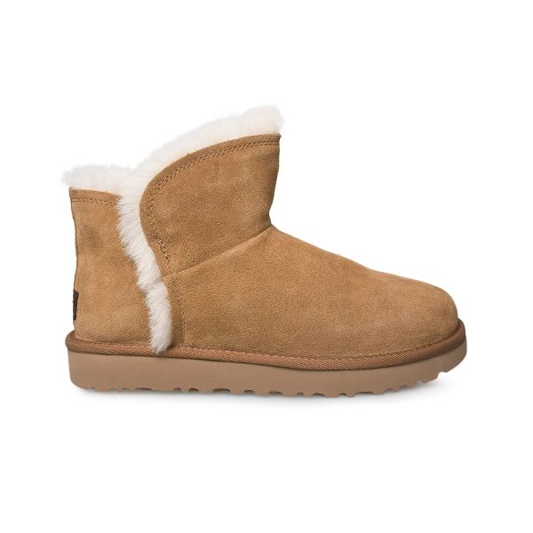 UGG Classic Mini Fluff High Low Chestnut Boots - Women s Fashion