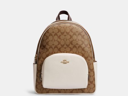 Coach Outlet Large Court Backpack In Signature Canvas Online