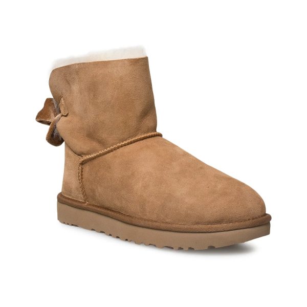 UGG Mini Bailey Bow II Velvet Ribbon Chestnut Boots - Women s Online