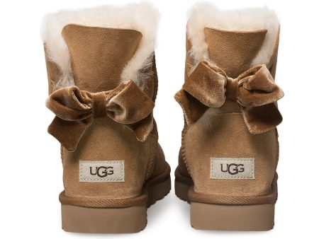 UGG Mini Bailey Bow II Velvet Ribbon Chestnut Boots - Women s Online