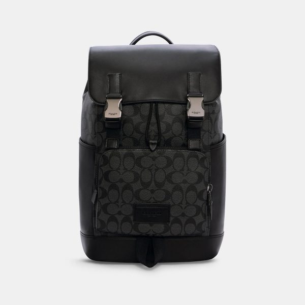 Coach Outlet Track Backpack In Signature Canvas on Sale