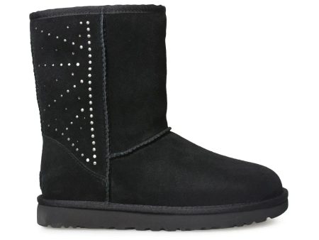 UGG Classic Short Studded Black Boots - Women s For Discount