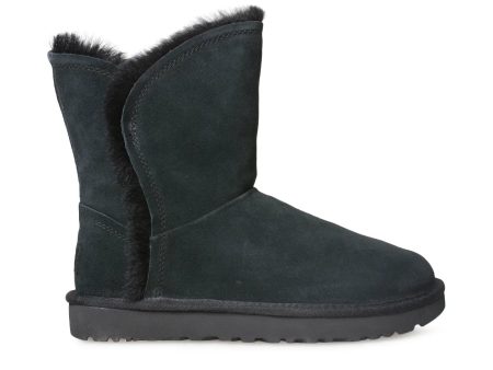 UGG Classic Short Fluff High Low Black Boots - Women s Cheap