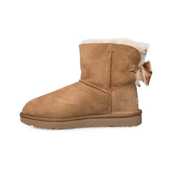 UGG Mini Bailey Bow II Velvet Ribbon Chestnut Boots - Women s Online