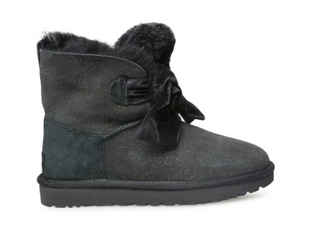 UGG Gita Twinkle Bow Mini Black Boots - Women s on Sale