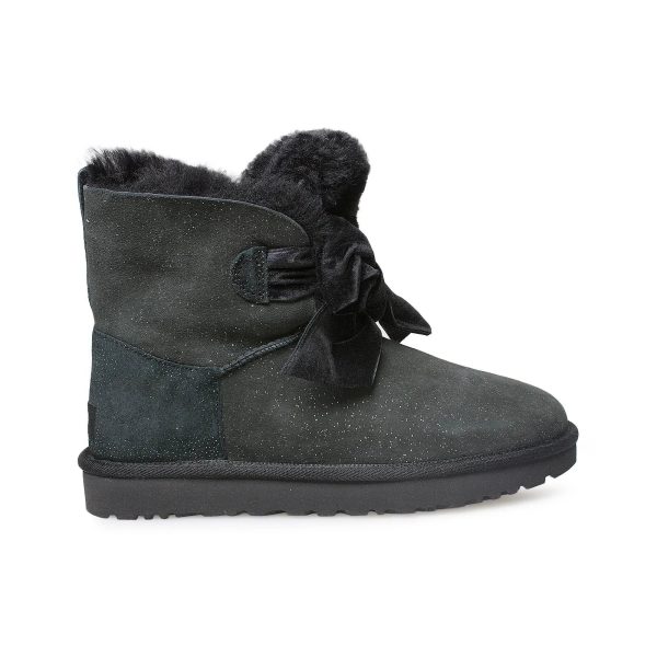 UGG Gita Twinkle Bow Mini Black Boots - Women s on Sale