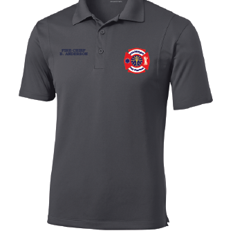 40 Plainfield Fire Short Sleeve Polo Iron Grey Sale