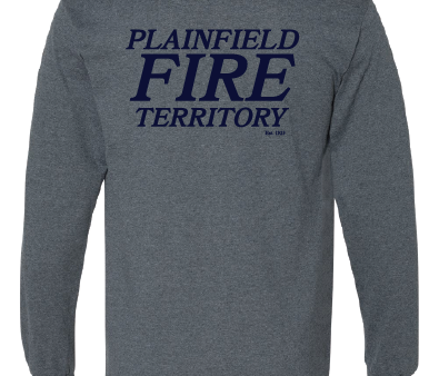 09 Plainfield Fire Long Sleeve Dri Fit or 50 50 DH DSG Navy PFT Supply