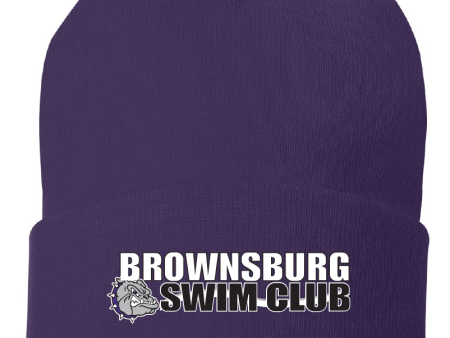 Brownsburg Swim Club Beanie Purple Discount