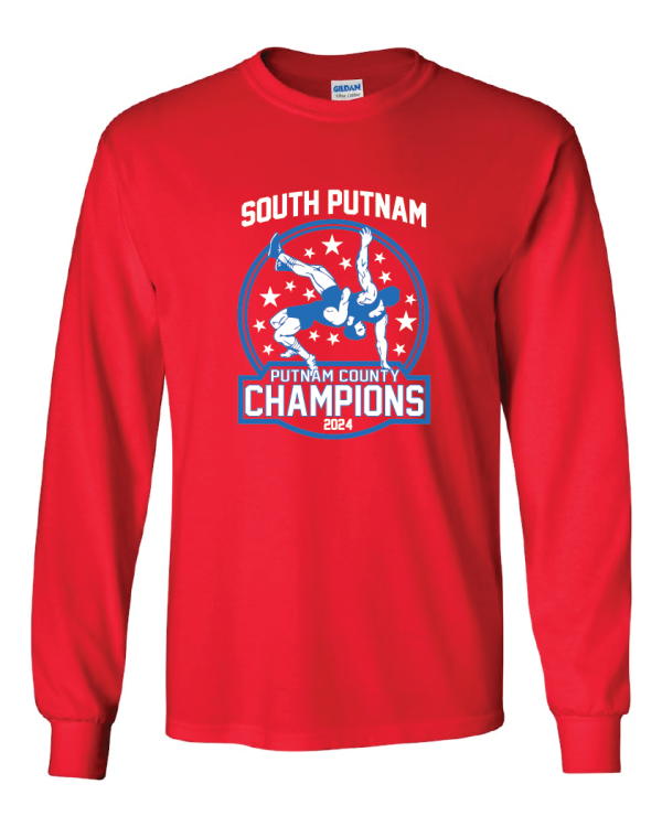 South Putnam Wrestling County Champions 2024 Long Sleeve Hot on Sale