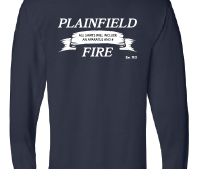 11 Plainfield Fire Long Sleeve Dri Fit or 50 50 N Banner Online Sale