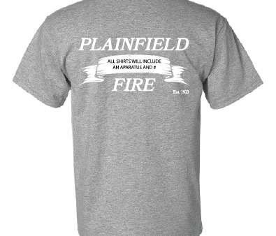 07 Plainfield Fire TShirt 50 50 or Dri Fit SG Silver Banner For Sale