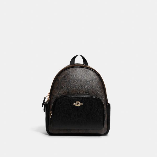 Coach Outlet Mini Court Backpack In Signature Canvas For Discount